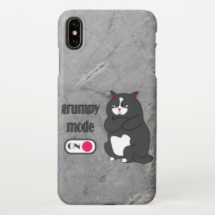 Grumpy mode op een rare vetkat iPhone XS max hoesje
