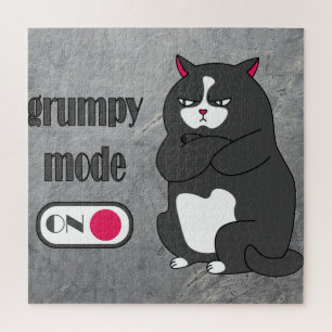 Grumpy mode op een rare vetkat legpuzzel
