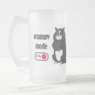 Grumpy mode op een rare vetkat matglas bierpul
