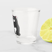 Grumpy mode op een rare vetkat shot glas (Rechts)