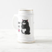 Grumpy mode op grappig kattenbier bierpul (Voorkant links)