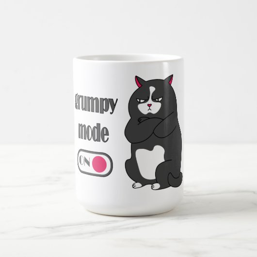 Grumpy mode op mok met gefrituurde kattenkoffie (Center)