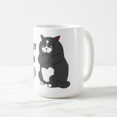 Grumpy mode op mok met gefrituurde kattenkoffie (Voorkant rechts)