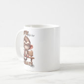 Grumpy Monkey "Koffie helpt me om idioten te toler Koffiemok (Voorkant links)