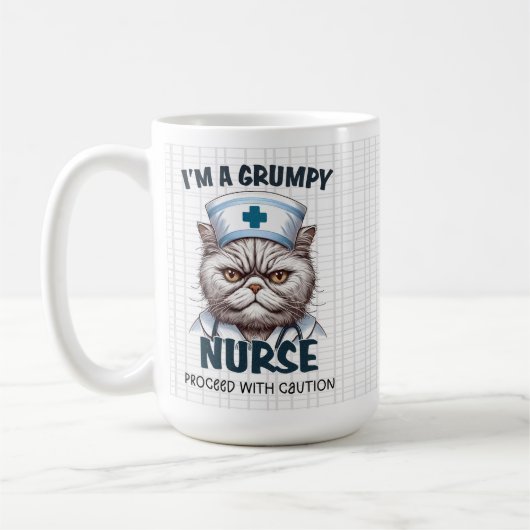 Grumpy Nurse Cat Mok – Grappig #NurseLife Gift (Links)