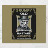 Grumpy Old Bastard Beer Bier Etiket (Enkel label)