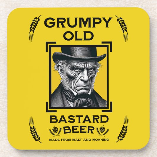 Grumpy Old Bastard Beer Bier Onderzetter (Voorkant)
