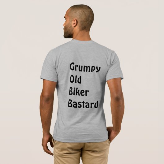 Grumpy Old Biker Bastard T-shirt (Achterkant volledig)