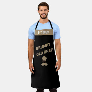 Grumpy Old Chef Humor op maat gepersonaliseerd Schort