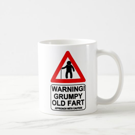 Grumpy Old Fart Mok. Waarschuwing mok voor oude gi (Rechts)