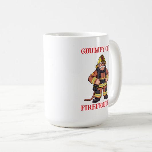 Grumpy Old Firefighter Koffiemok (Voorkant rechts)