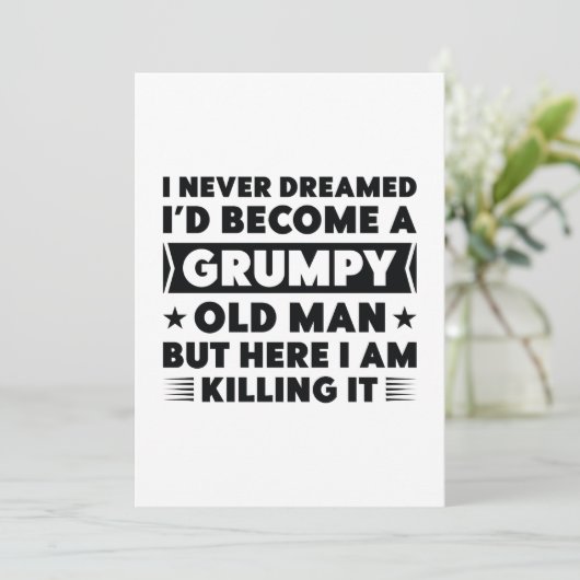 Grumpy Old Man Bedankkaart (Staand voorkant)