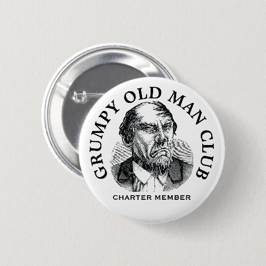 Grumpy Old Man  Button (Voorkant /achterkant)