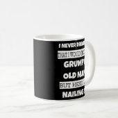 Grumpy Old Man Sarcastic Dad Grandad Father's Day Koffiemok (Voorkant rechts)
