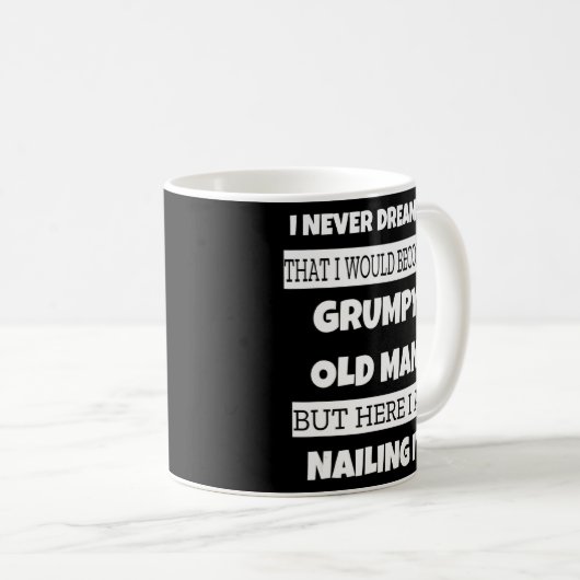 Grumpy Old Man Sarcastic Dad Grandad Father's Day Koffiemok (Voorkant rechts)
