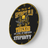 Grumpy Old Trucker Sarcasme Grote Klok (Hoek)