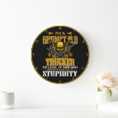 Grumpy Old Trucker Sarcasme Grote Klok (Huis)