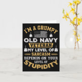 Grumpy Old Veteran Patriotic Funny Army Kaart (Gele Bloem)