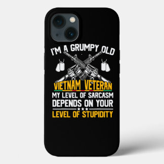 Grumpy Old Vietnam Veteran Sarcastic Grandpa Funny iPhone 13 Hoesje