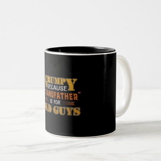 Grumpy omdat grootvader voor oude jongens is tweekleurige koffiemok (Voorkant rechts)