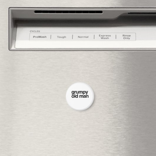 Grumpy oud Man grappig sarcastisch gag cadeau Magneet (Insitu (Vaatwasser))