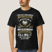 Grumpy oude auto elektricien t-shirt (Voorkant)