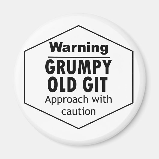 Grumpy oude Git Grappig Magneet (Voorkant)