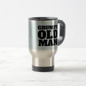 GRUMPY OUDE MAN STAINLESS STEEL COFFEE MOK (Voorkant rechts)