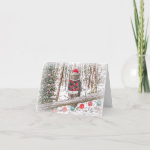 Grumpy Owl Christmas Notitiekaartje