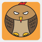 Grumpy Owl Kawaii Sticker (Voorkant)