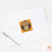 Grumpy Owl Kawaii Sticker (Envelop)
