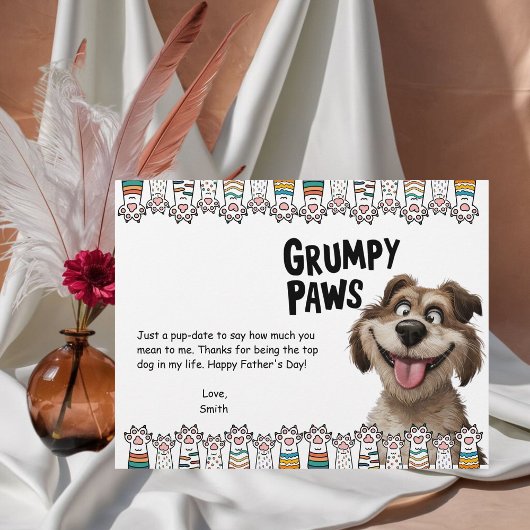 Grumpy Paws Vaderdag Letterhead Briefhoofd