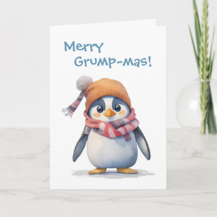 Grumpy Penguin Grinch Christmas Humor Vakantie Kaart