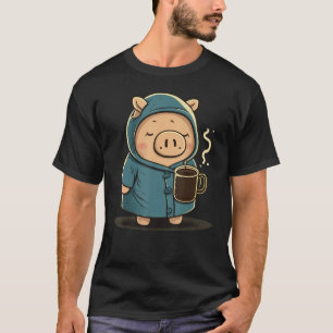 Grumpy Pig Koffie Liefhebber op Koffievarken T-shirt