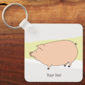 Grumpy Pig Neutral Colours gepersonaliseerde Sleut Sleutelhanger (Voorkant)