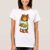 Grumpy Pizza Pet Funny Cat Art Design T-shirt (Voorkant)