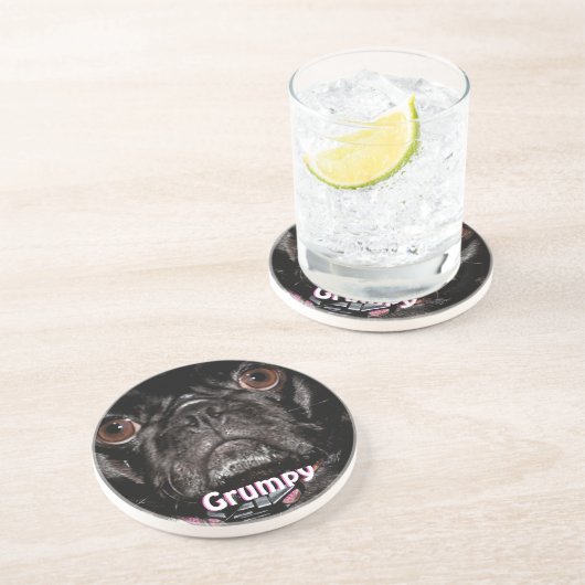 Grumpy Puggy Onderzetters (Zijkant)
