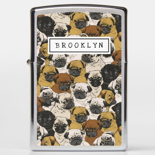 Grumpy Pugs / Funny Cute Pug Dogs Personalized (Voorkant)