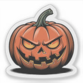 Grumpy Pumpkin Sticker – Halloween Mood (Devant)