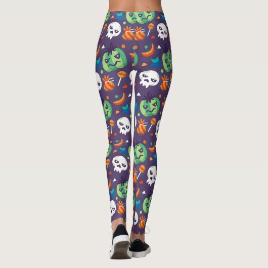Grumpy Pumpkins Halloween Leggings (Achterkant)