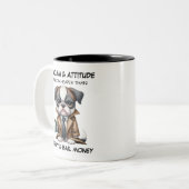 Grumpy Pup Sarcasme en Attitude Keramische Mok (Voorkant links)