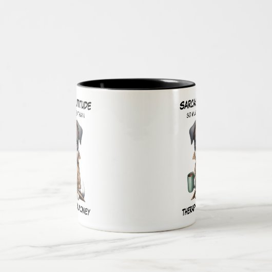 Grumpy Pup Sarcasme et Attitude Ceramic Mug (Centre)