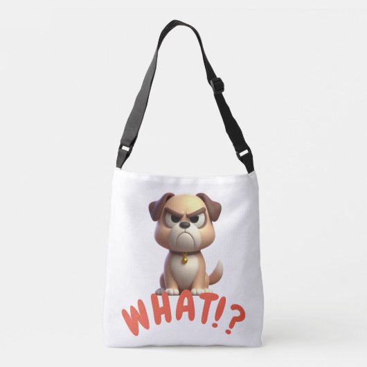 Grumpy Puppy Canvas tas (Achterkant)