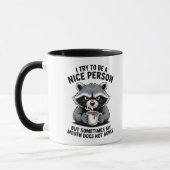 Grumpy Raccoon Coffee Mug (Gauche)