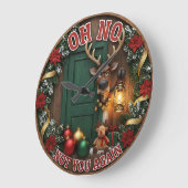 Grumpy Reindeer Oh No Grote Klok (Hoek)