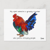 Grumpy Rooster - Carte postale (Devant)
