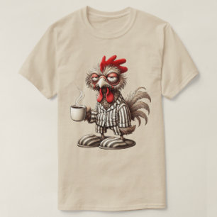Grumpy Rooster Morning – koffie eerst! T-shirt