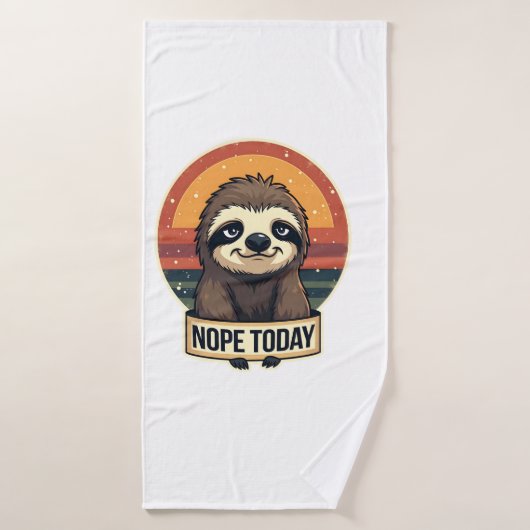 Grumpy Sloth Vintage Funny Retro Shirt Design (Serviette de bain)