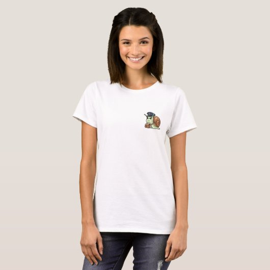 Grumpy Snail Officer T-shirt (Voorkant volledig)