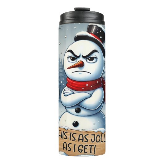 Grumpy Snowman als Jolly Thermosbeker (Voorkant)